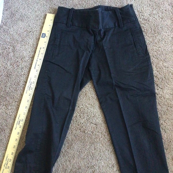 Banana Republic Martin Fit Stretch Black Cropped Pants Size 0