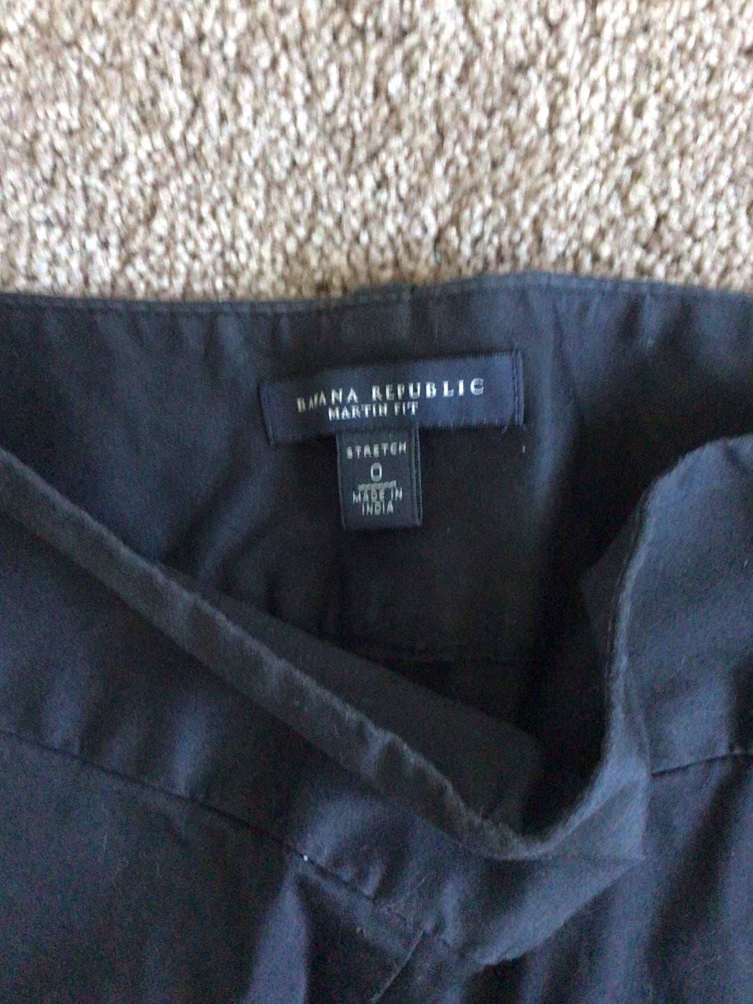 Banana Republic Martin Fit Stretch Black Cropped Pants Size 0 3