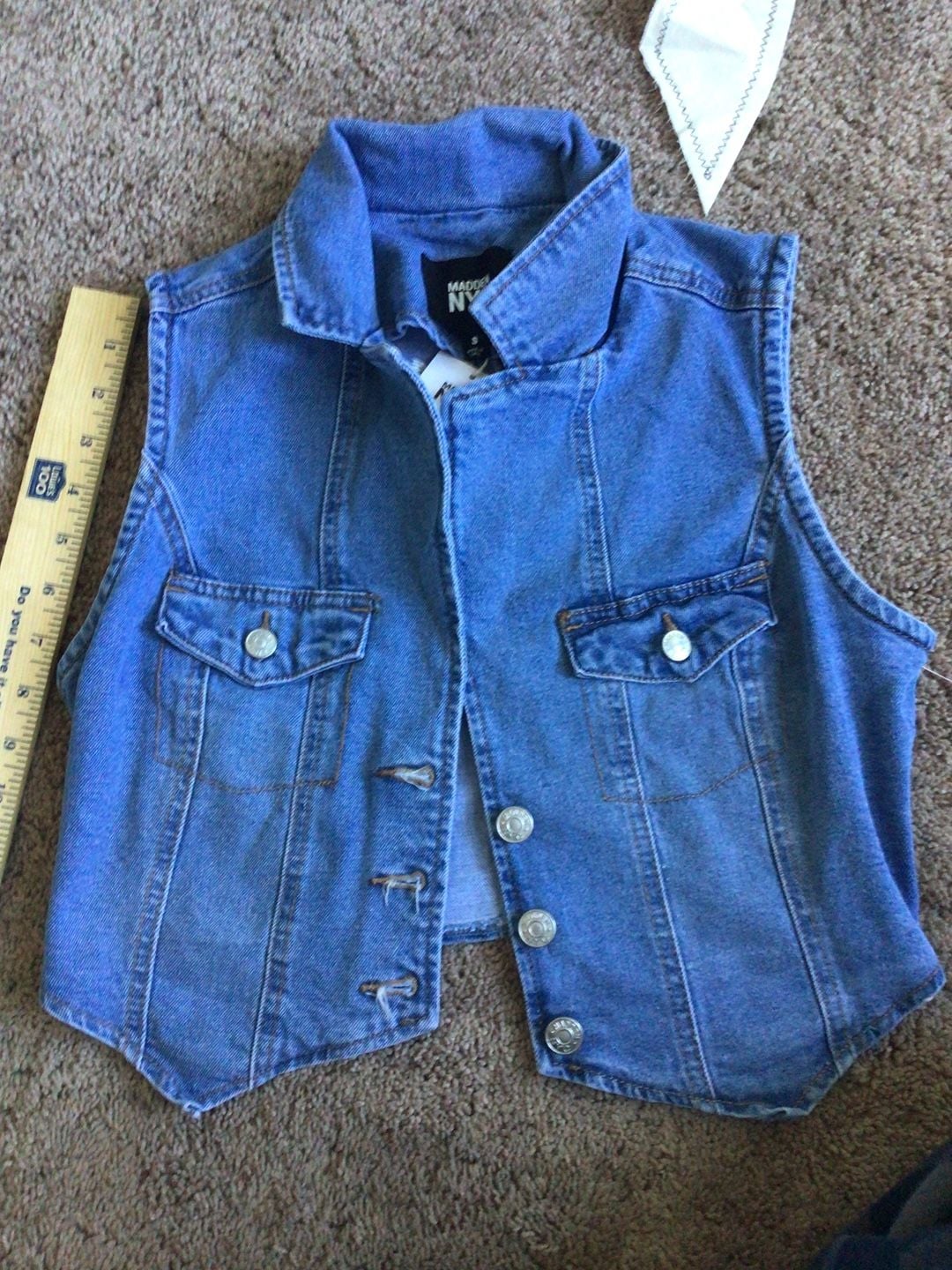Madden NYC Denim Vest Size S (4-6) 1