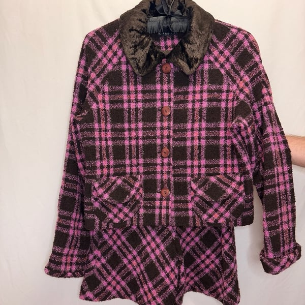 Ribta Oris Vintage Plaid Wool Blend Short Suit Set Size 9 : 90s, clueless