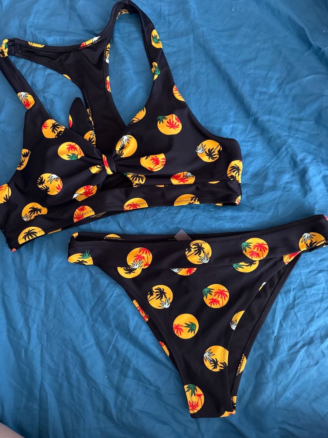 Cupshe Women's Palm Tree Print Bikini Set Size M 1