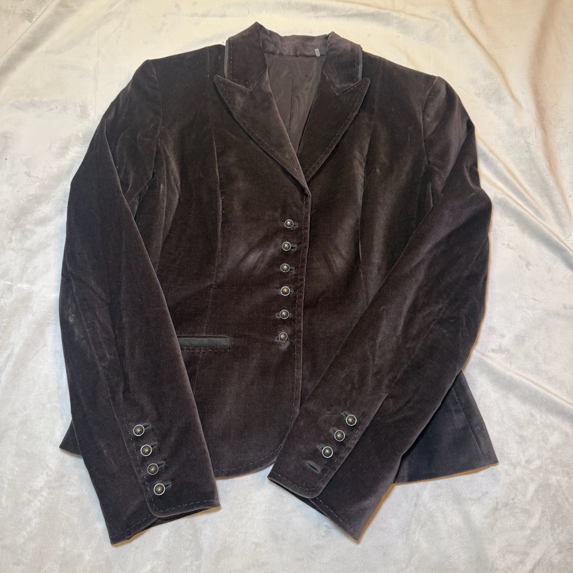 100% Cotton Velvet Blazer Size 8 2