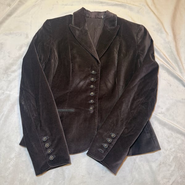 100% Cotton Velvet Blazer Size 8