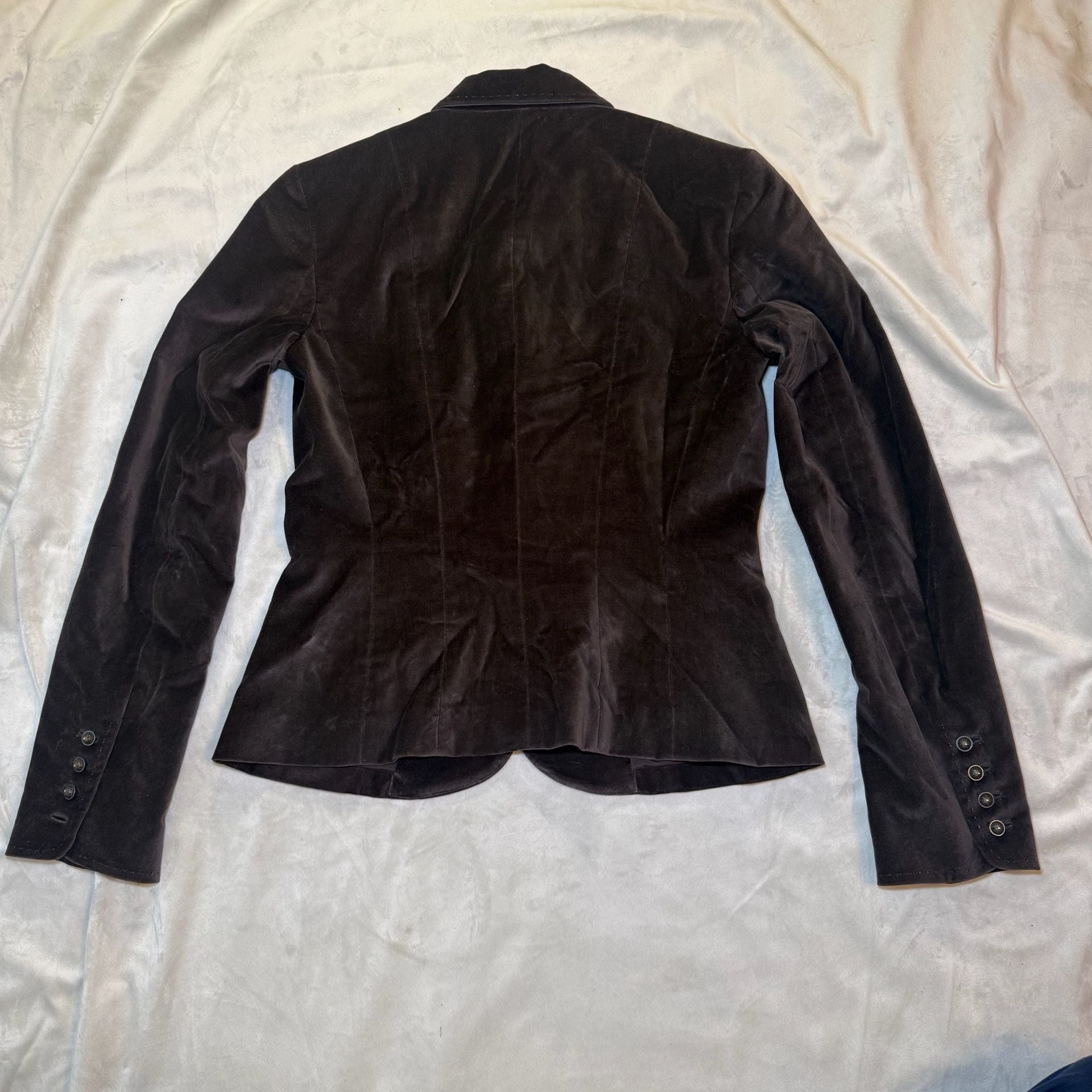 100% Cotton Velvet Blazer Size 8 4