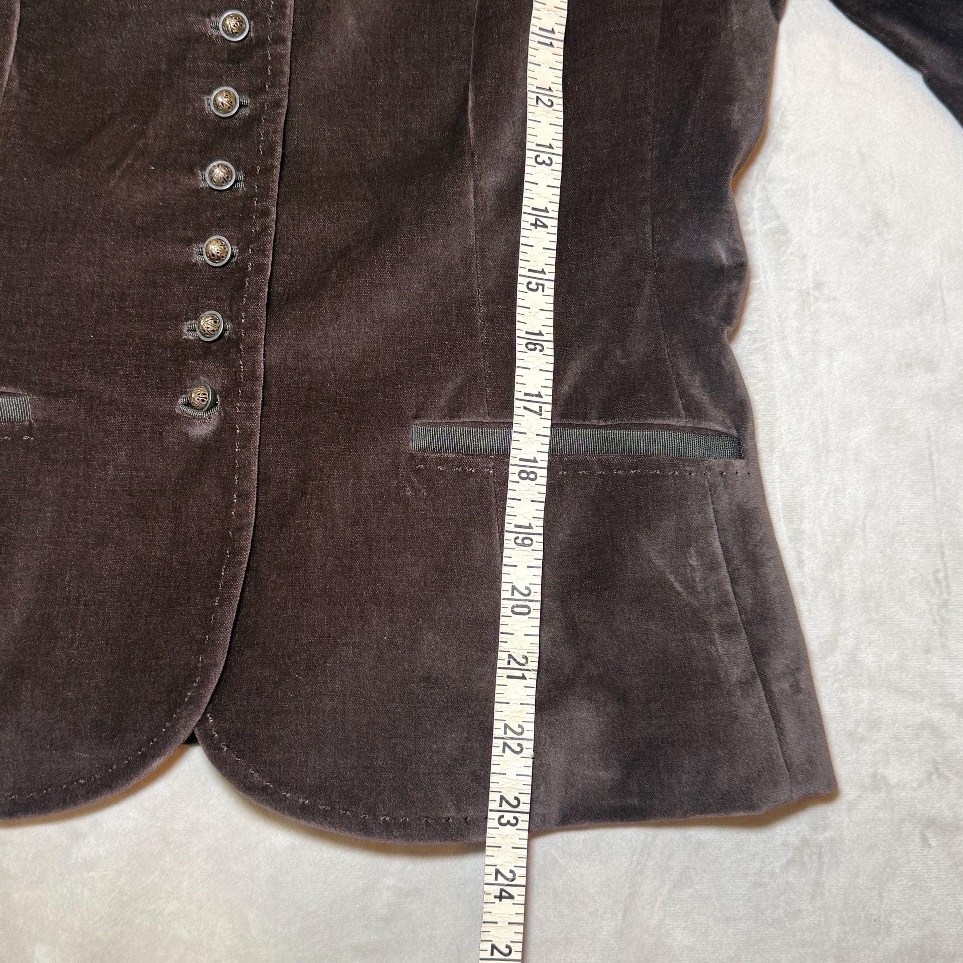 100% Cotton Velvet Blazer Size 8 9
