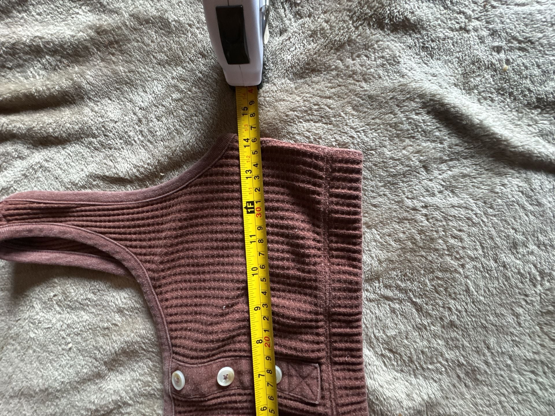 Old Navy Waffle Knit Button-Front Crop Tank Top Size M 5