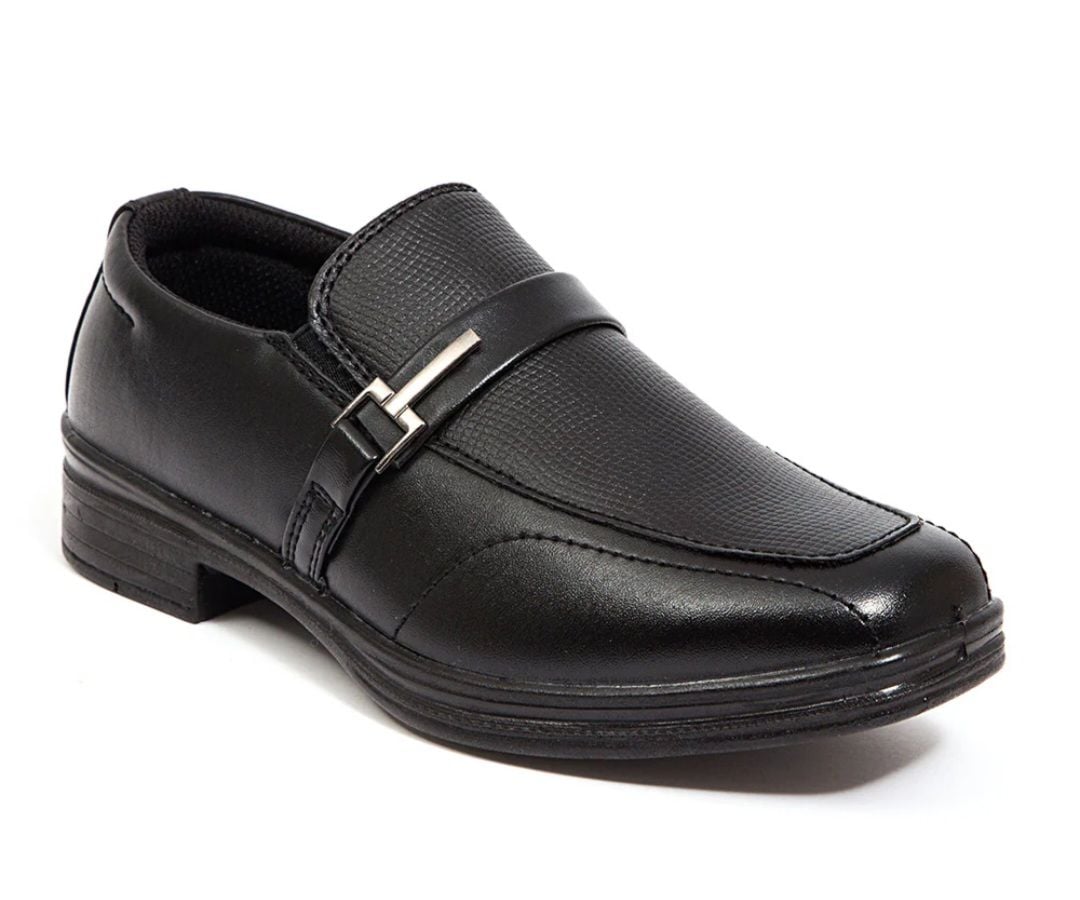 Deer Stags Bold Boys Black Loafers Size 2M 2