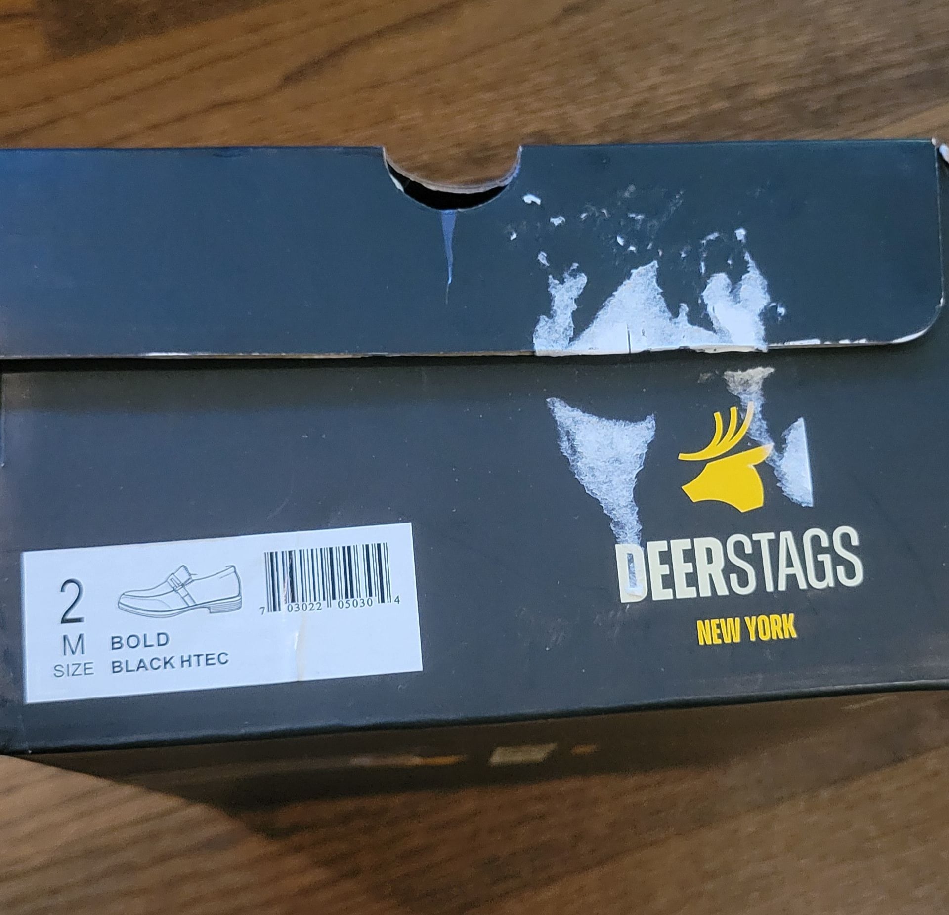 Deer Stags Bold Boys Black Loafers Size 2M 16