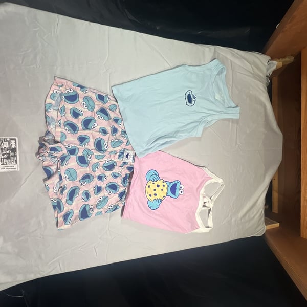 Sesame Street Cookie Monster Pajama Set Size XS/S