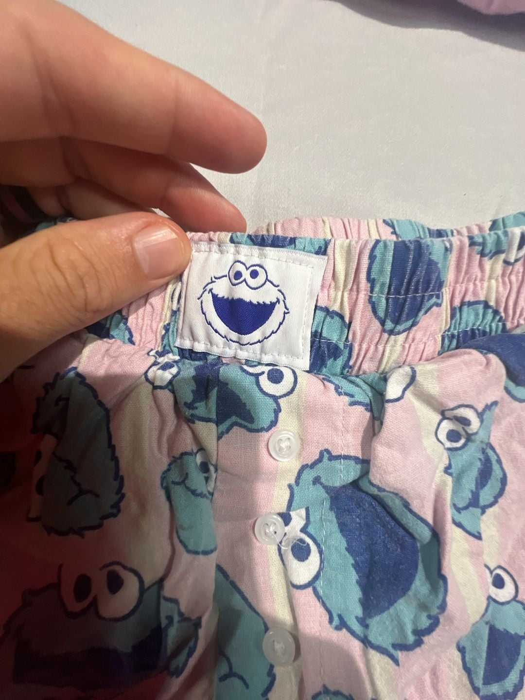 Sesame Street Cookie Monster Pajama Set Size XS/S 8