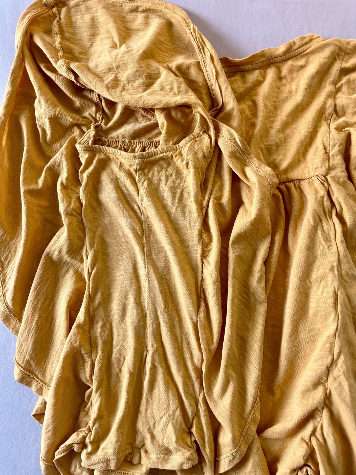 Wonderly Women's Mustard Yellow Ruffle Sleeve Blouse Size M 4