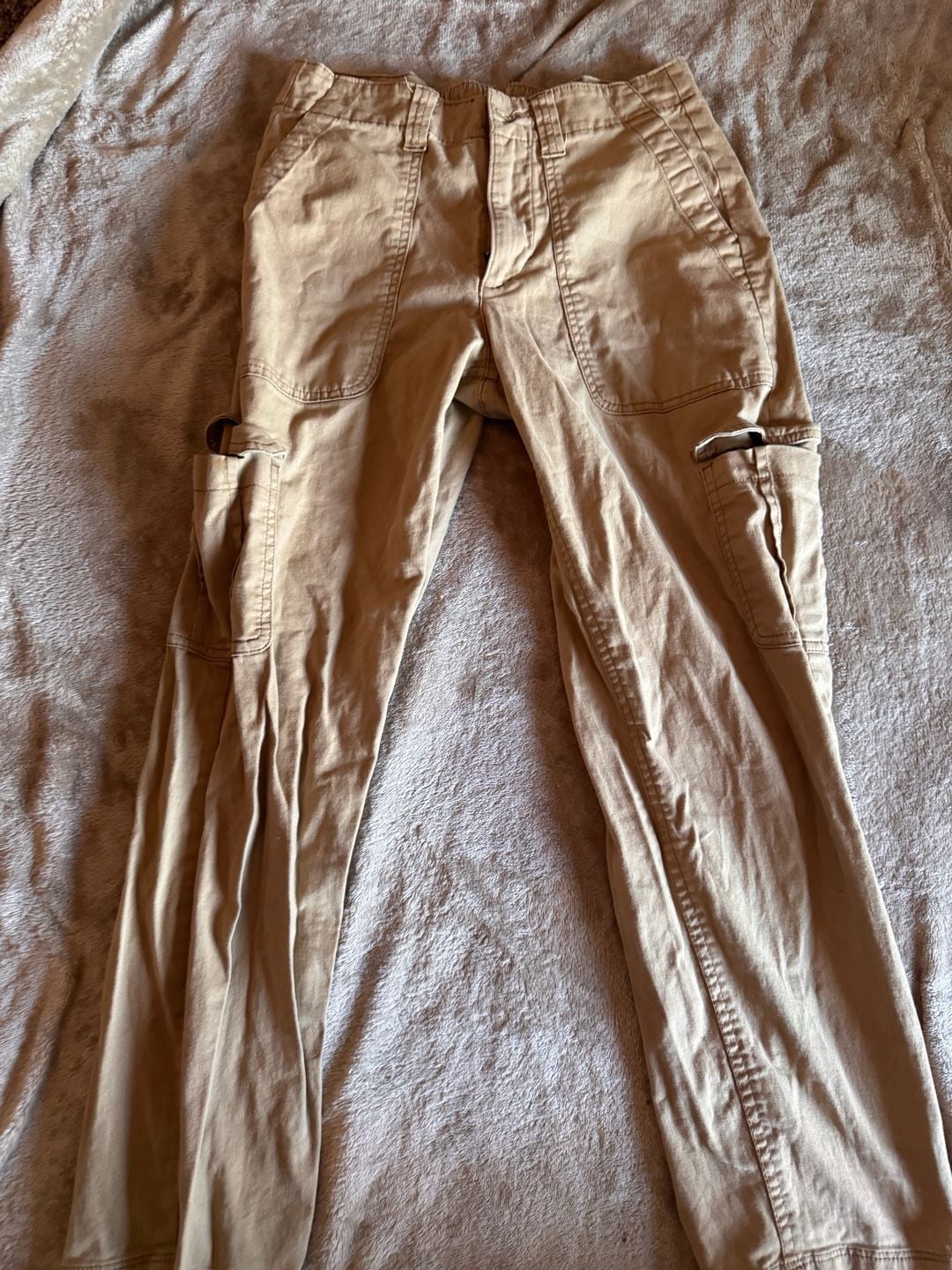 Old Navy High-Rise OG Chino Cargo Pants Tan Size XS 2