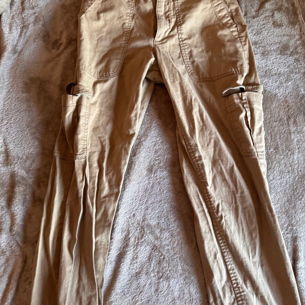 Old Navy High-Rise OG Chino Cargo Pants Tan Size XS