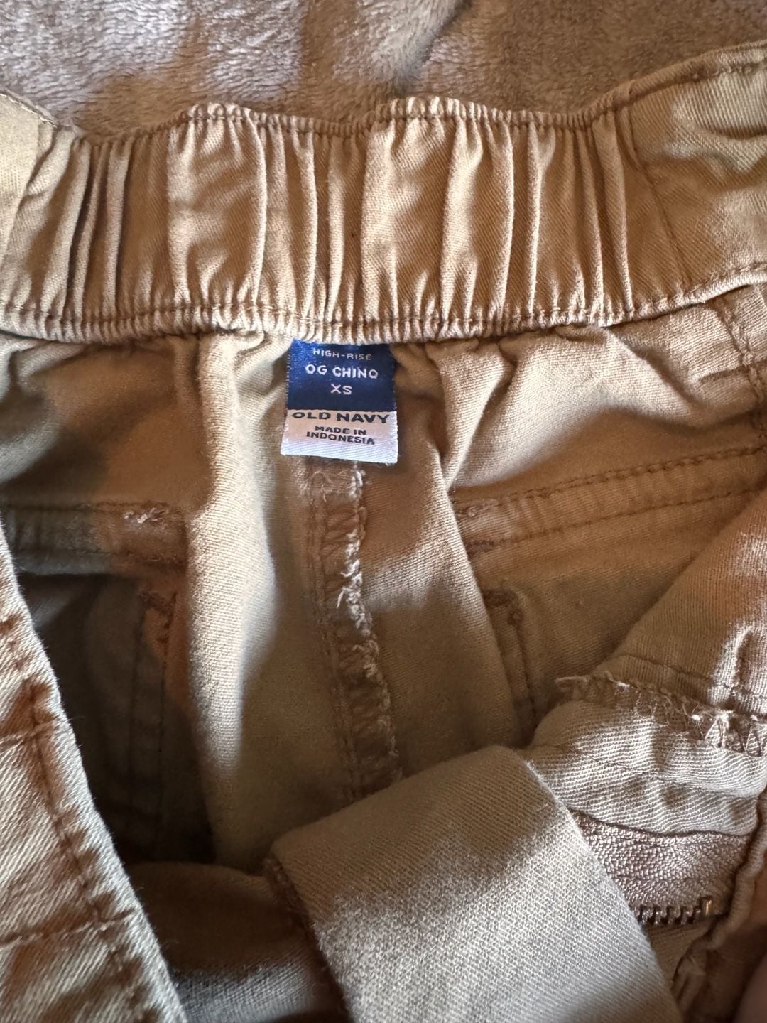 Old Navy High-Rise OG Chino Cargo Pants Tan Size XS 3