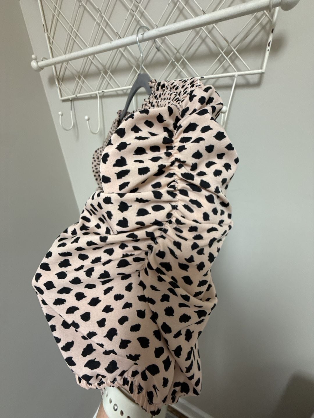 Target Universal Thread Smocked Puff Sleeve Blouse Animal Print 3