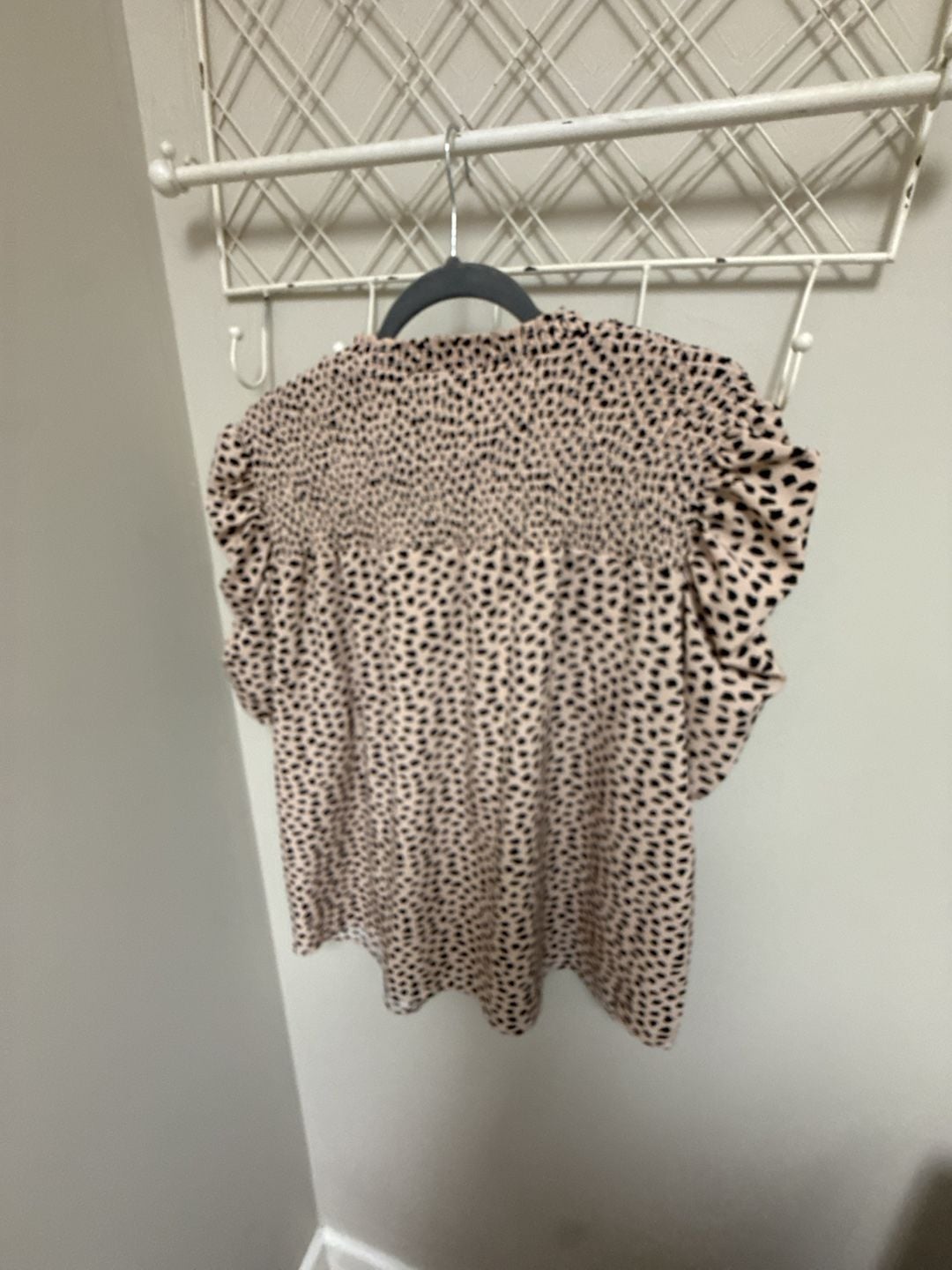 Target Universal Thread Smocked Puff Sleeve Blouse Animal Print 4