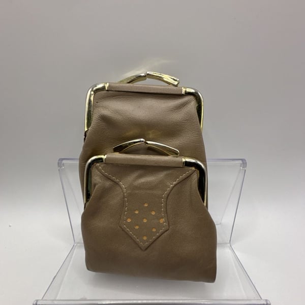 Vintage Roger Gimbel Cigarette Case , Accessories Genuine Leather Kiss Lock Coin Purse R4089