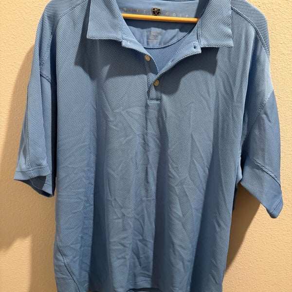 Nike Golf Sphere Dry Polo Shirt Light Blue XXL