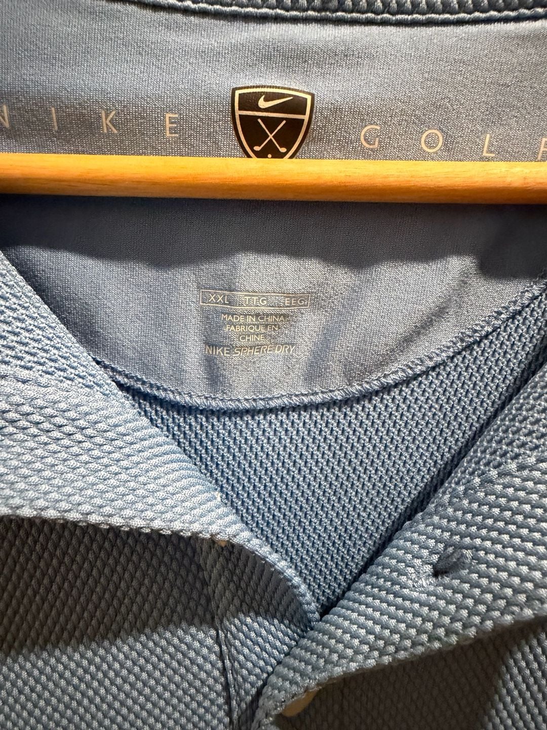 Nike Golf Sphere Dry Polo Shirt Light Blue XXL 4