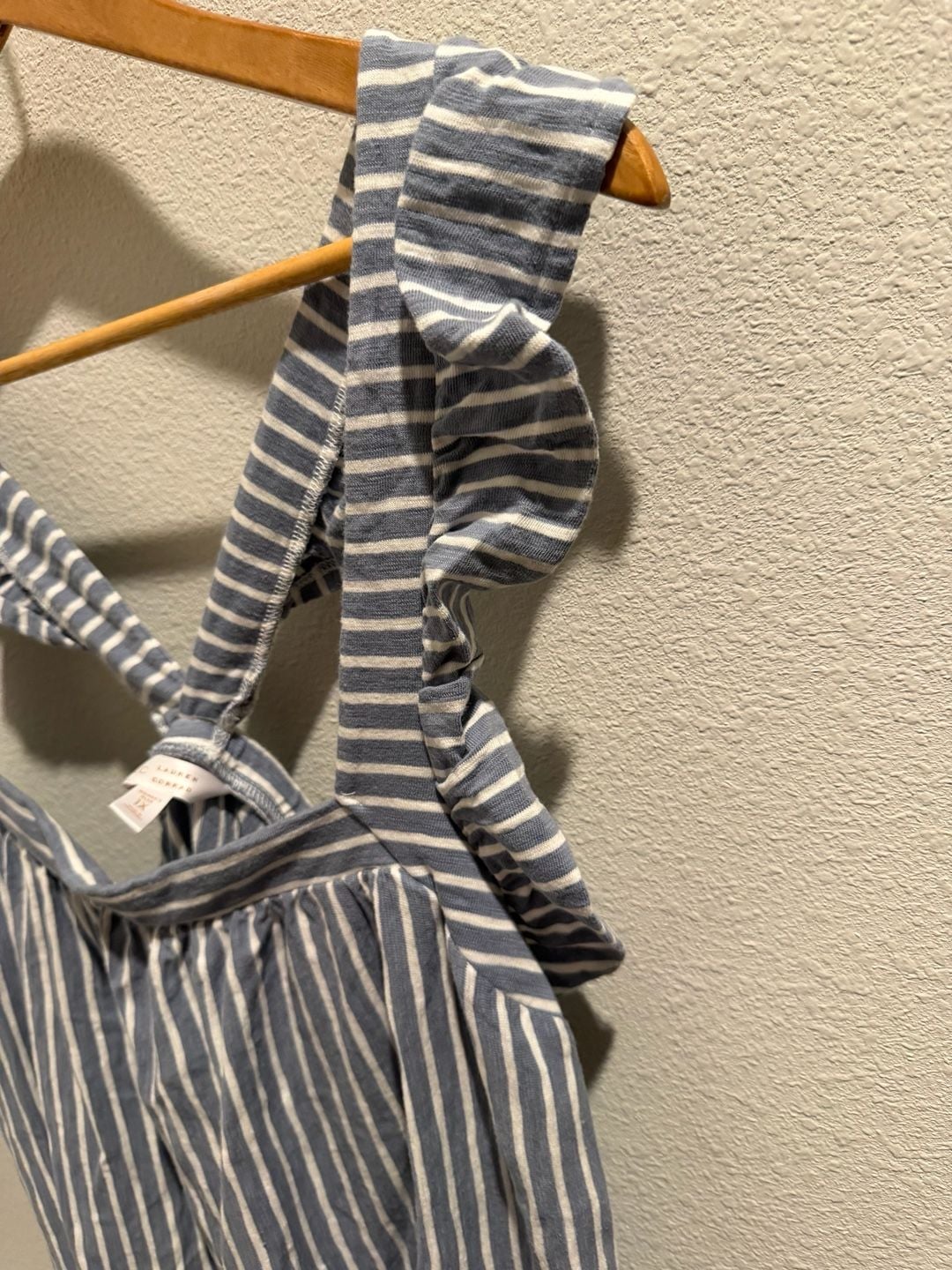 LC Lauren Conrad Women's Plus 1X Striped Ruffle Strap Tank Top 6