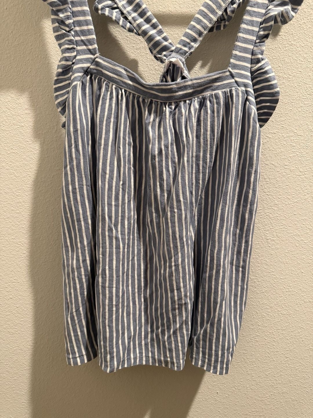 LC Lauren Conrad Women's Plus 1X Striped Ruffle Strap Tank Top 7