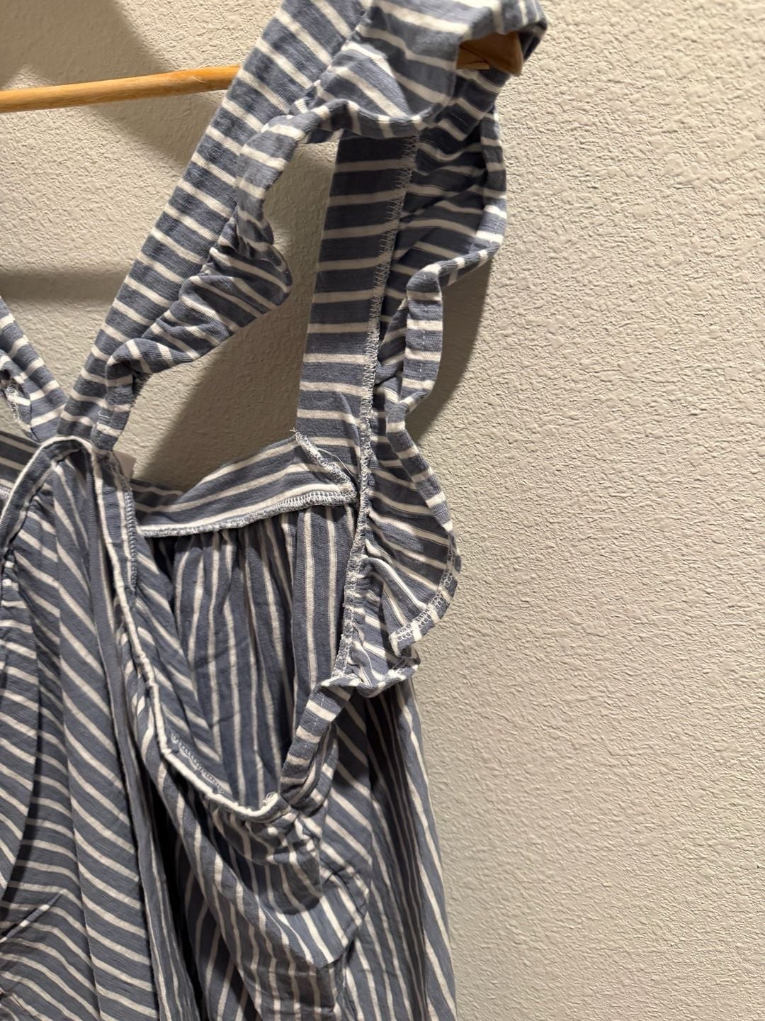 LC Lauren Conrad Women's Plus 1X Striped Ruffle Strap Tank Top 8