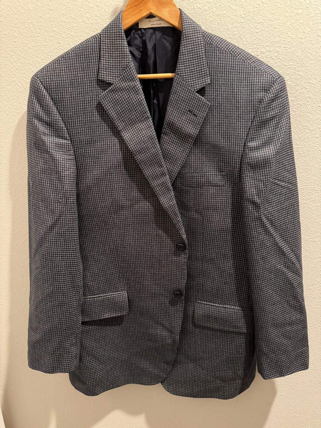 John W. Nordstrom Lanificio di Pray Wool and Silk Houndstooth Blazer 2