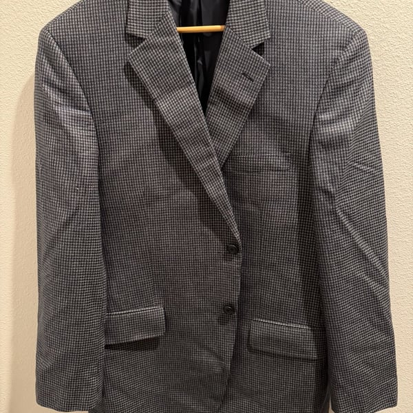 John W. Nordstrom Lanificio di Pray Wool and Silk Houndstooth Blazer