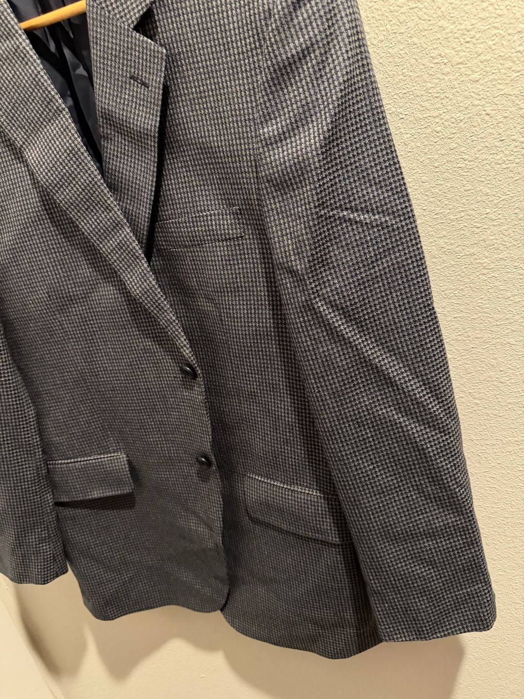 John W. Nordstrom Lanificio di Pray Wool and Silk Houndstooth Blazer 7