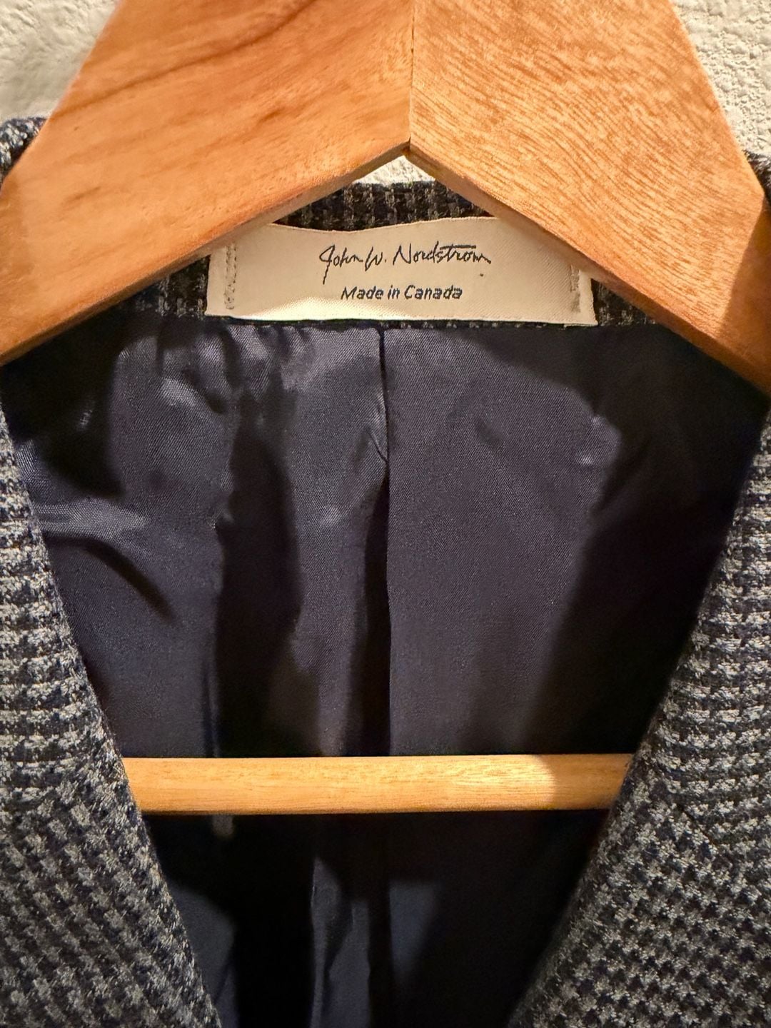 John W. Nordstrom Lanificio di Pray Wool and Silk Houndstooth Blazer 8