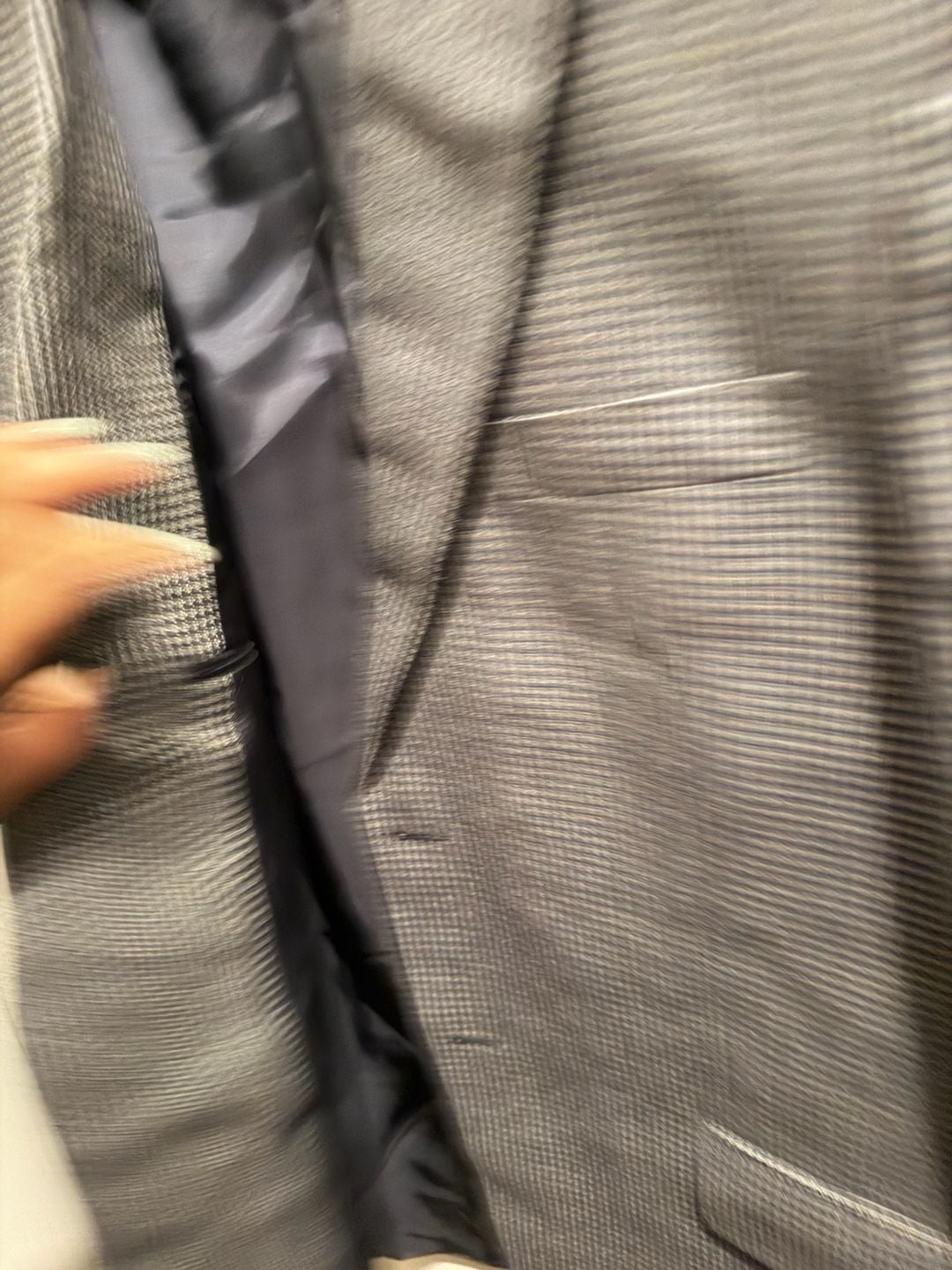 John W. Nordstrom Lanificio di Pray Wool and Silk Houndstooth Blazer 9