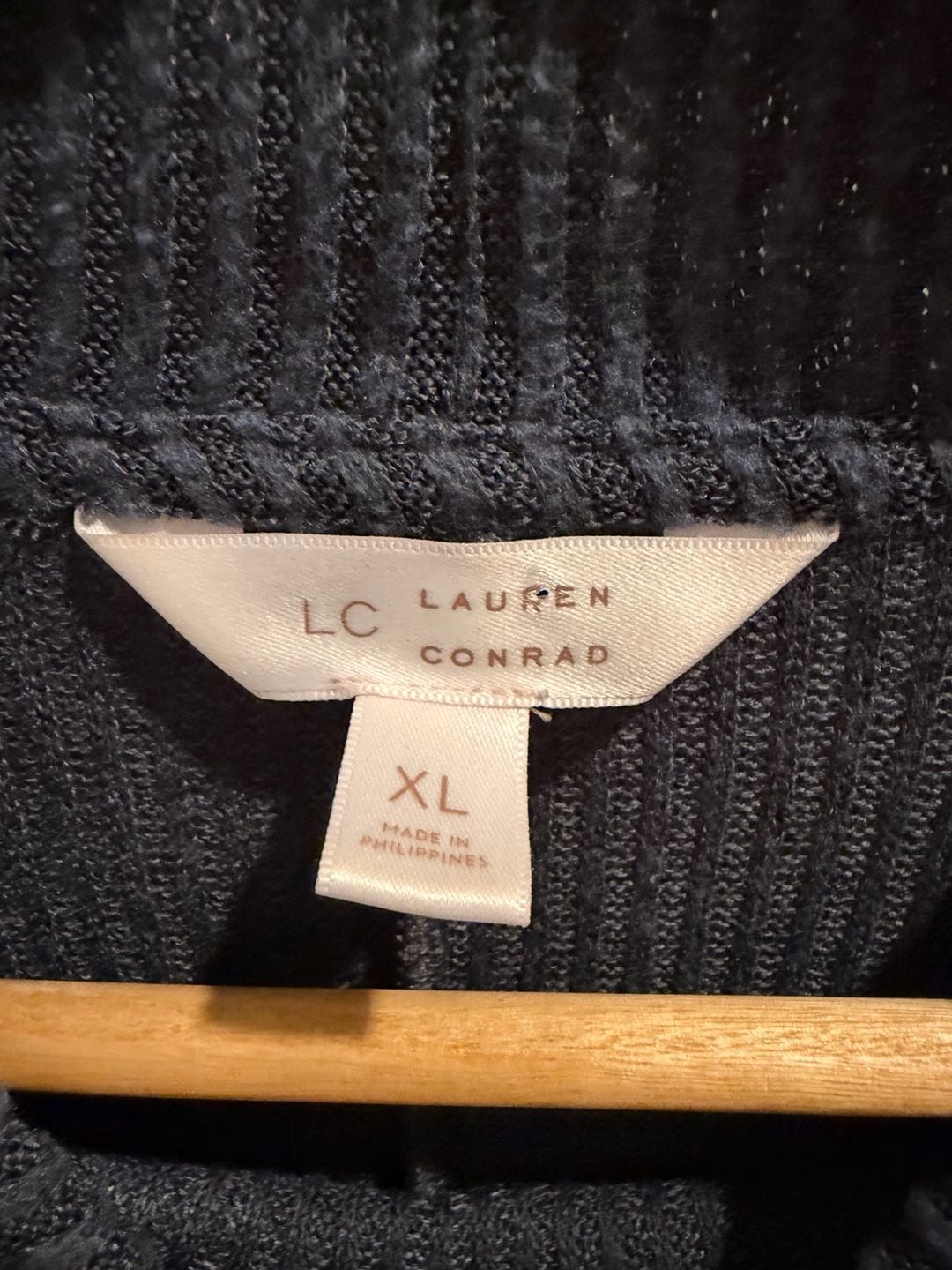 LC Lauren Conrad Ribbed Mock Neck Sweater Dress Size XL 7