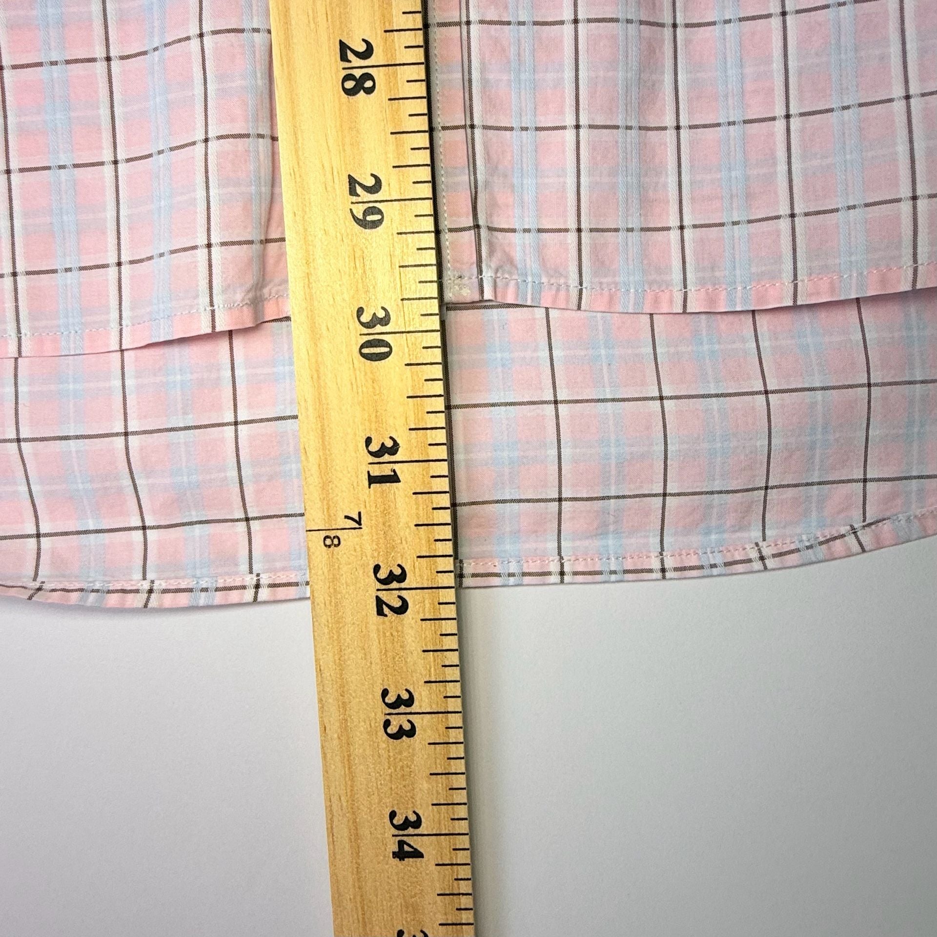 Lacoste Long Sleeve Button Down Shirt Size 42 Pink Plaid 7
