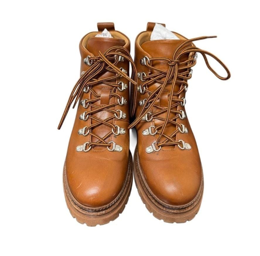 Weekend Max Mara Brown Leather Hiking Boots Size 39 3