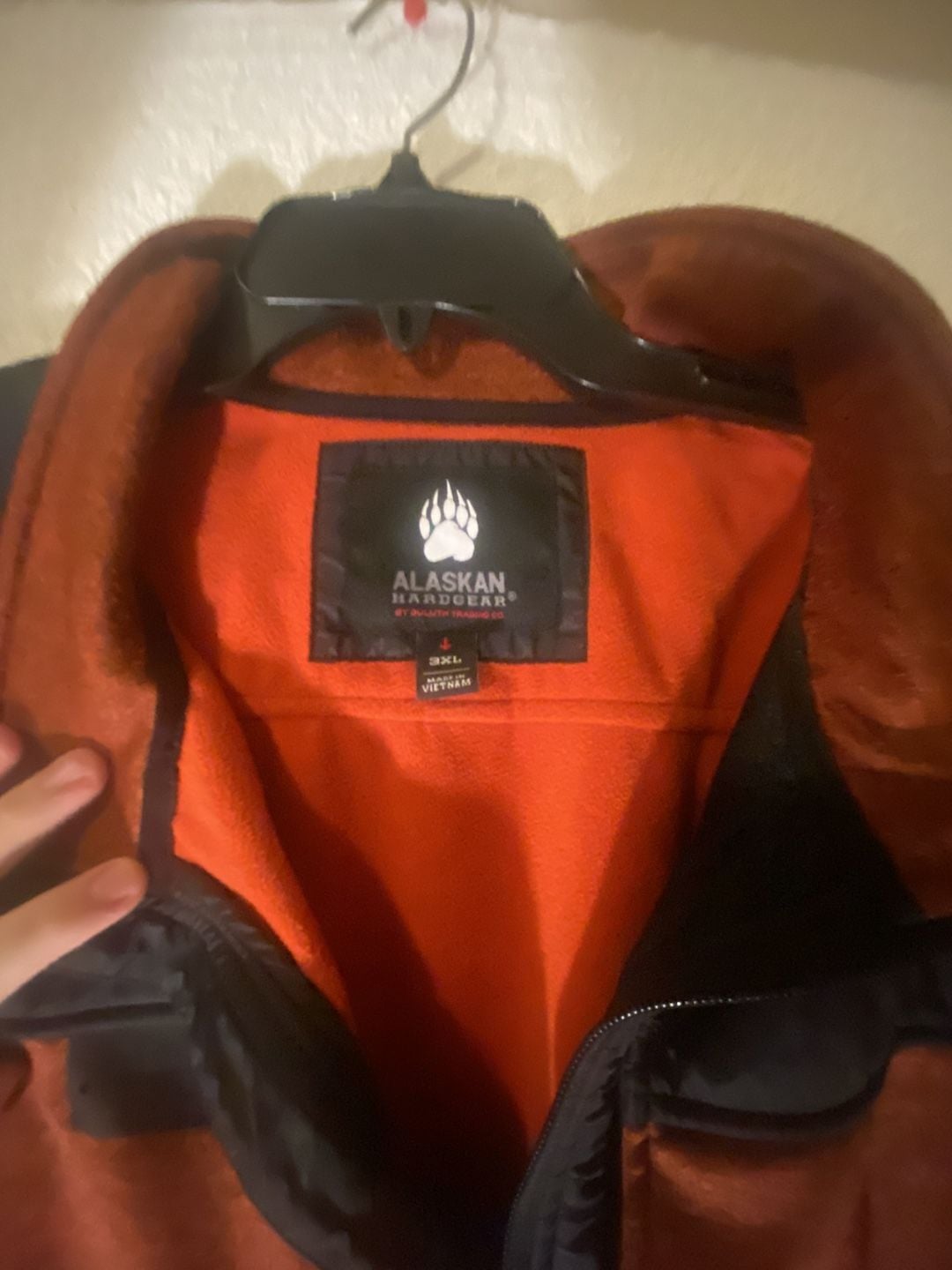 Alaskan Hardgear AKHG Men’s 3XL Fleece Vest Orange Black Full Zip Anti-Snag 4