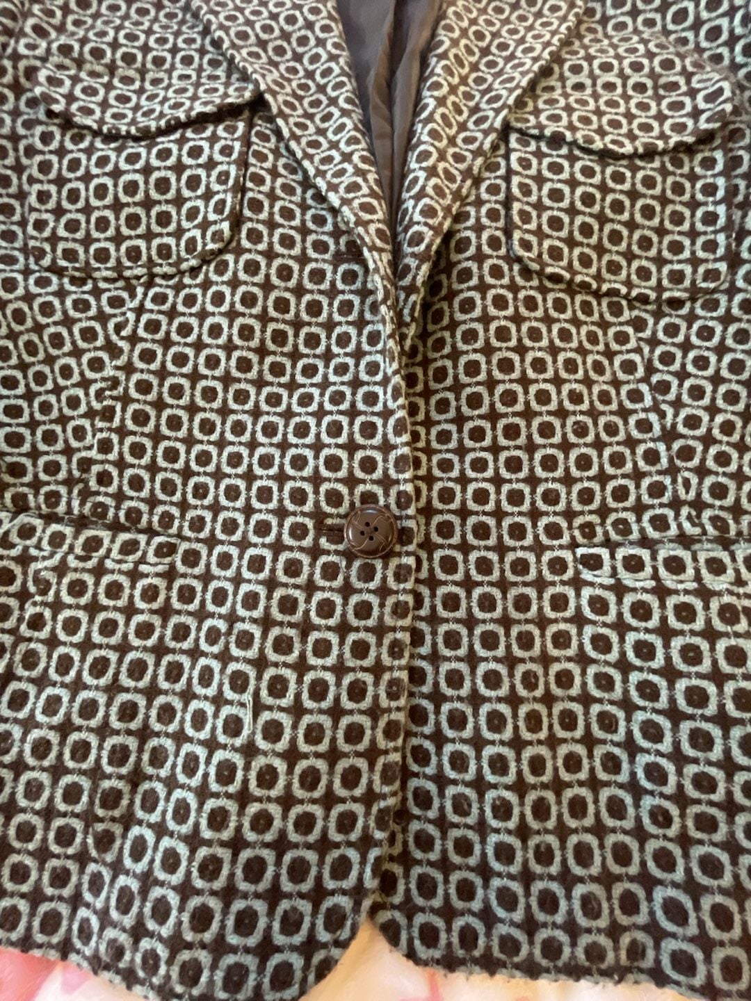 Real 90s Vintage Worthington Geometric Print Blazer Size 18 4