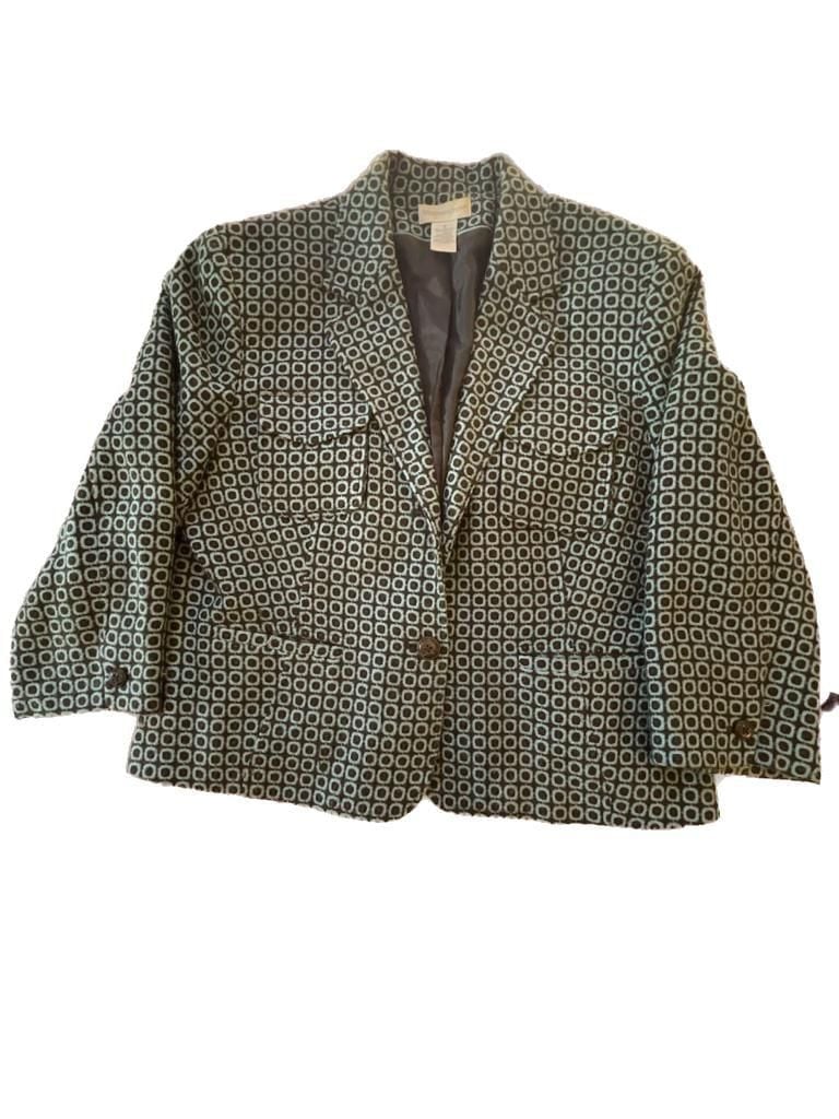 Real 90s Vintage Worthington Geometric Print Blazer Size 18 5