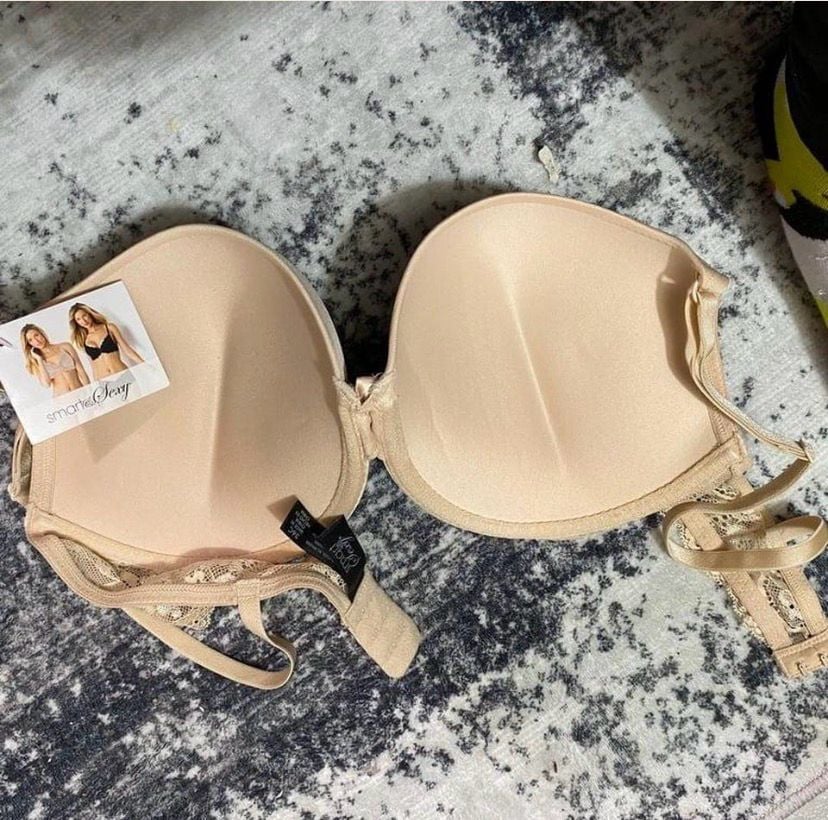 Women's Tan Lace Push-Up Bra 36C 2