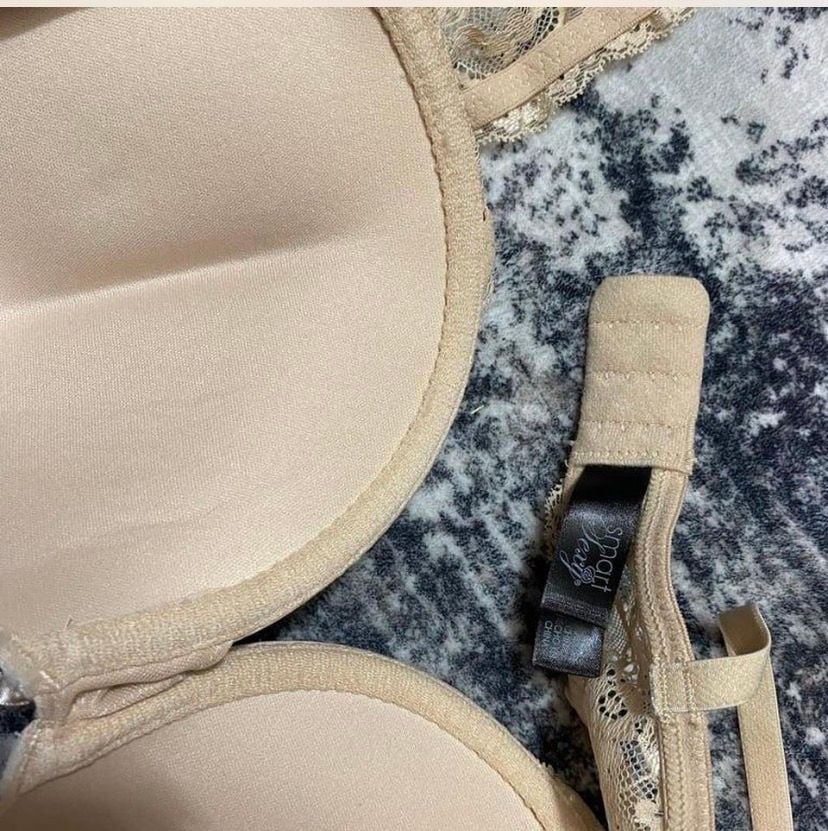 Women's Tan Lace Push-Up Bra 36C 3