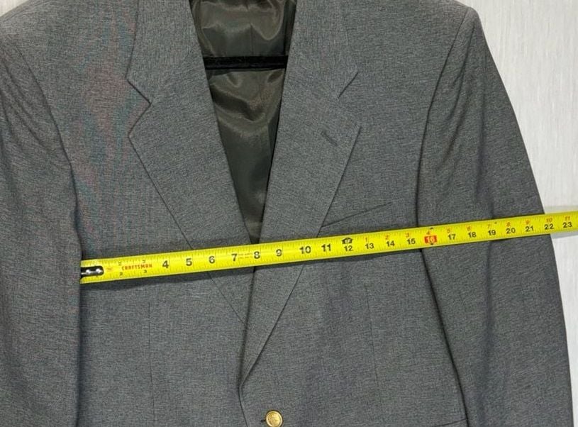 David Taylor Men's Gray Two-Button Blazer Sport Coat 5
