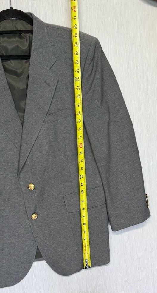 David Taylor Men's Gray Two-Button Blazer Sport Coat 6