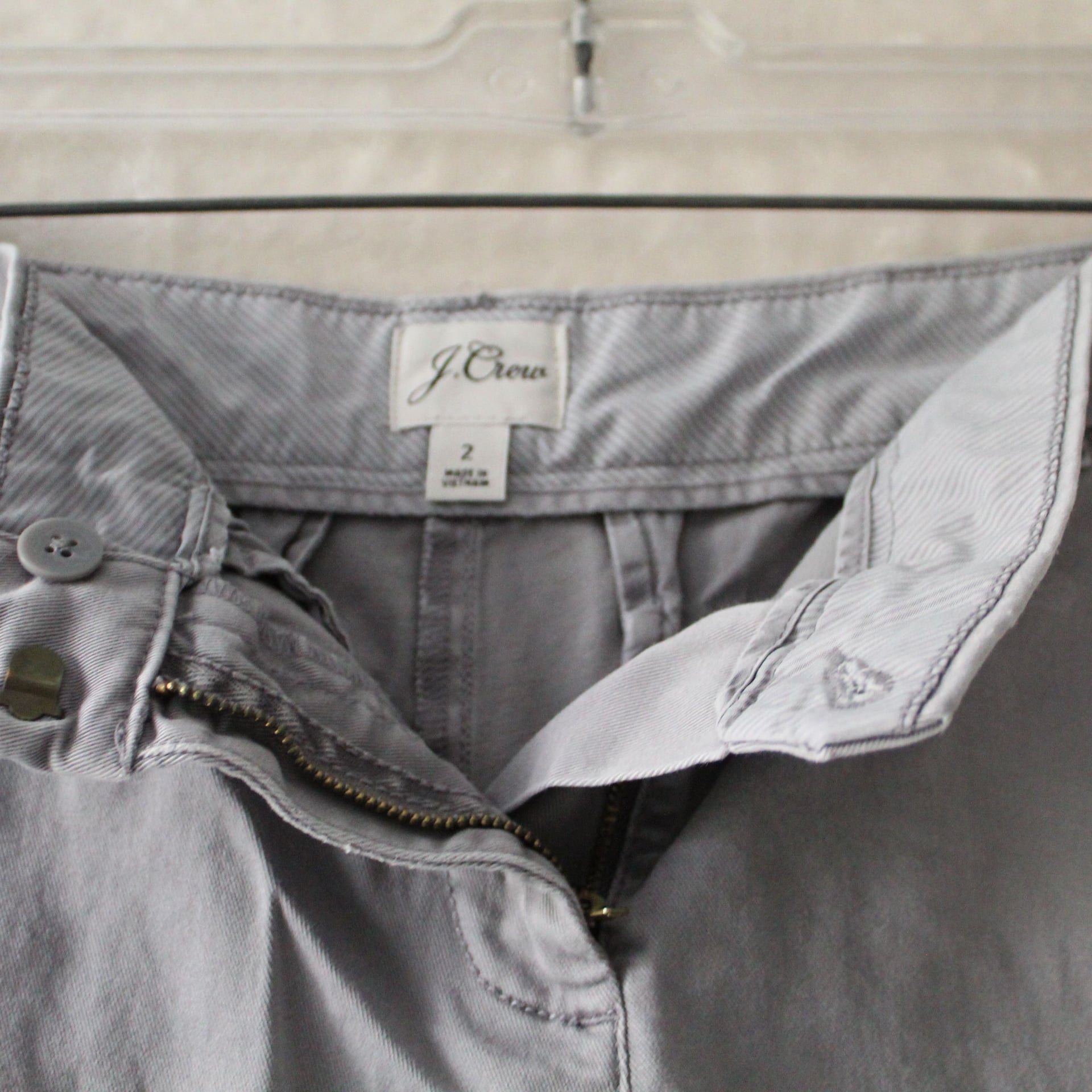 J.Crew Women's Gray Cotton Chino Shorts Size 2 3