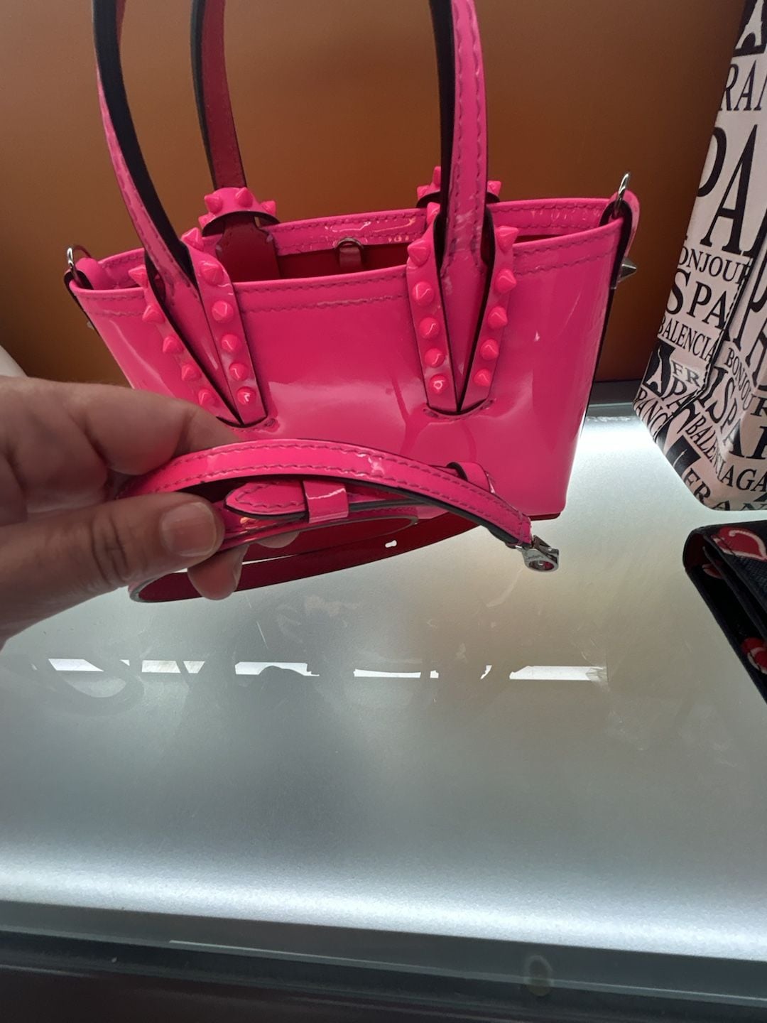 Christian Louboutin Cabata Nano Patent Leather Tote Bag 5