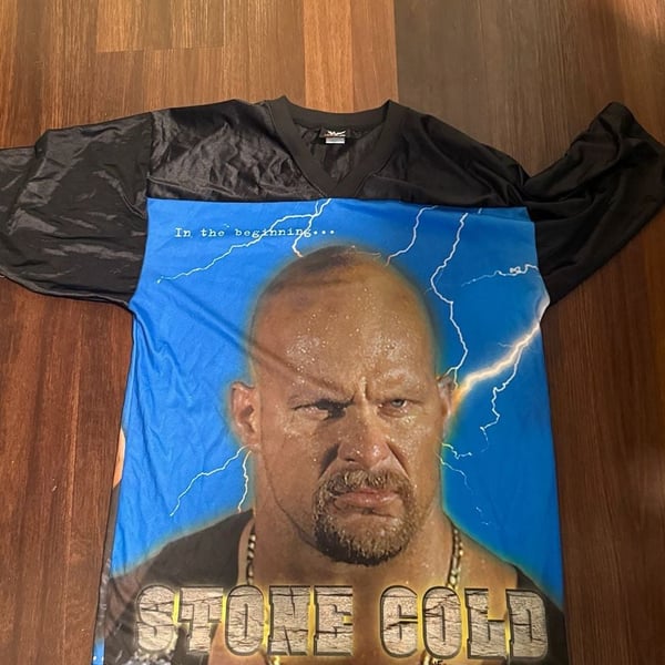 Vintage 2000 WWF Stone Cold Steve Austin All Over Print Jersey