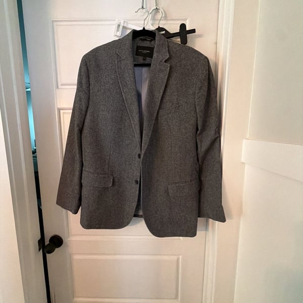 Banana Republic Tailored Fit Blazer Gray 44R Made of Italian Fabric