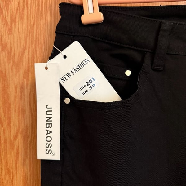 JUNBAOSS New Fashion Style 201 Black Jeans Size 30