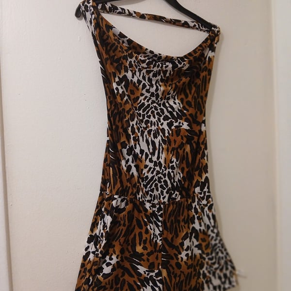 Hot Luxx Leopard Print Halter Romper Size M