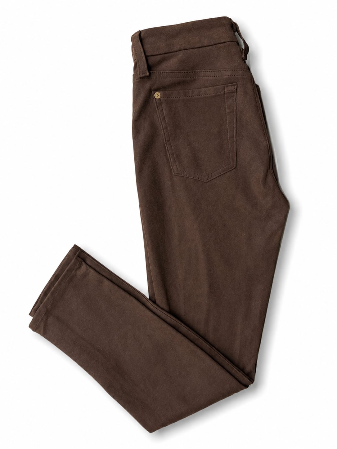 7 For All Mankind Brown Coated Skinny Jeans Size 25 2