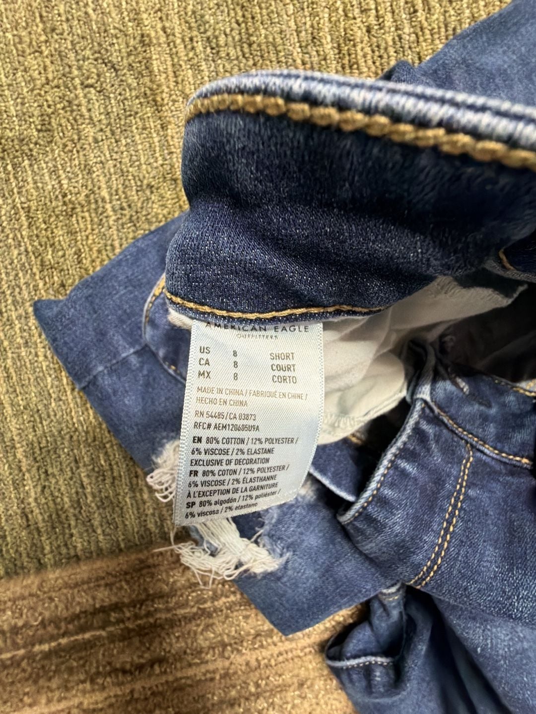 American Eagle Next Level Stretch Distressed Skinny Jeans Size 8 Short 4