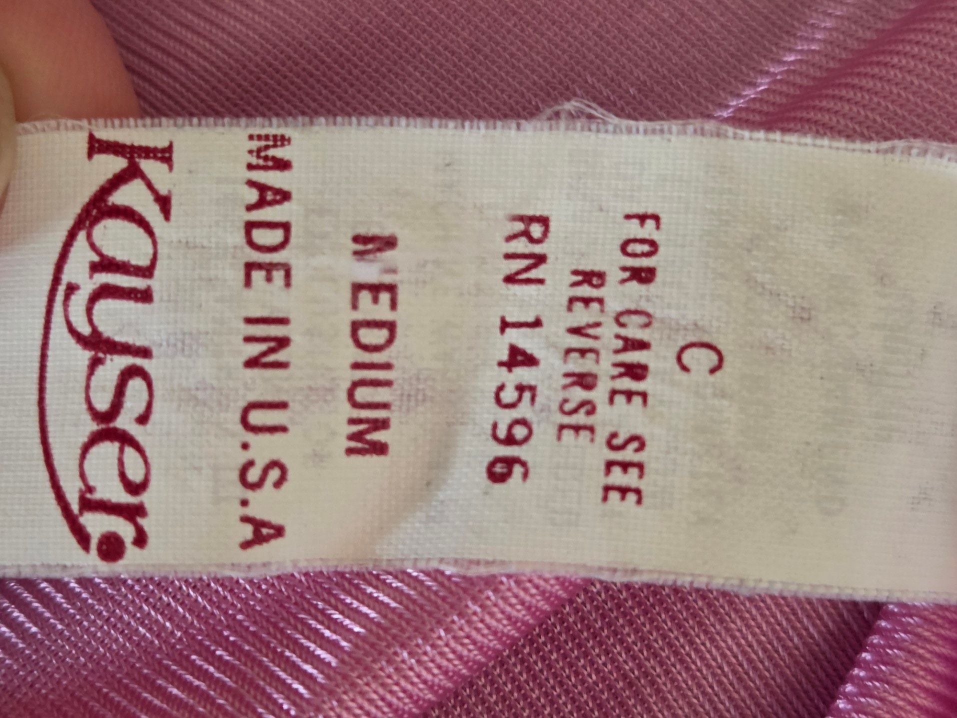 Vintage coquette Kayser Pink Lace Trim Robe Size Medium 5
